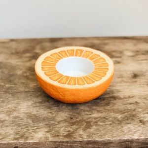 70’s Orange Candle Holder